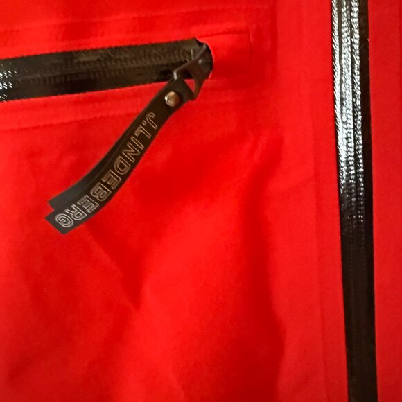 J. Lindeberg Men’s Golf Jacket Rain Windbreaker Small Red TX Shield Aerial Lite - Picture 6 of 11